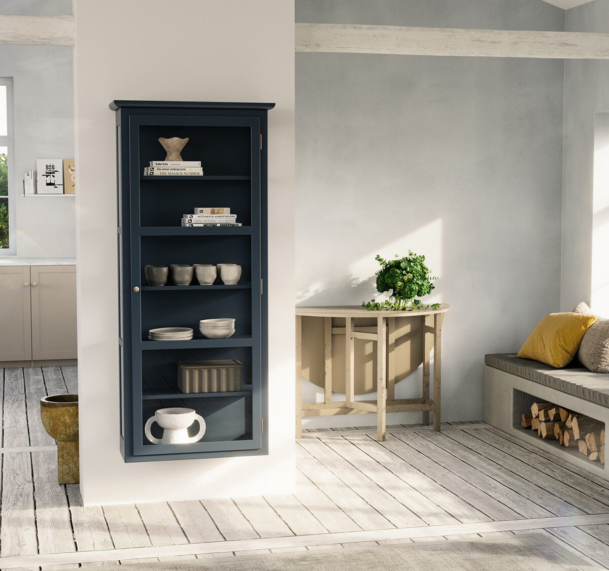 Lindebjerg Design Color V2 dark blue display cabinet